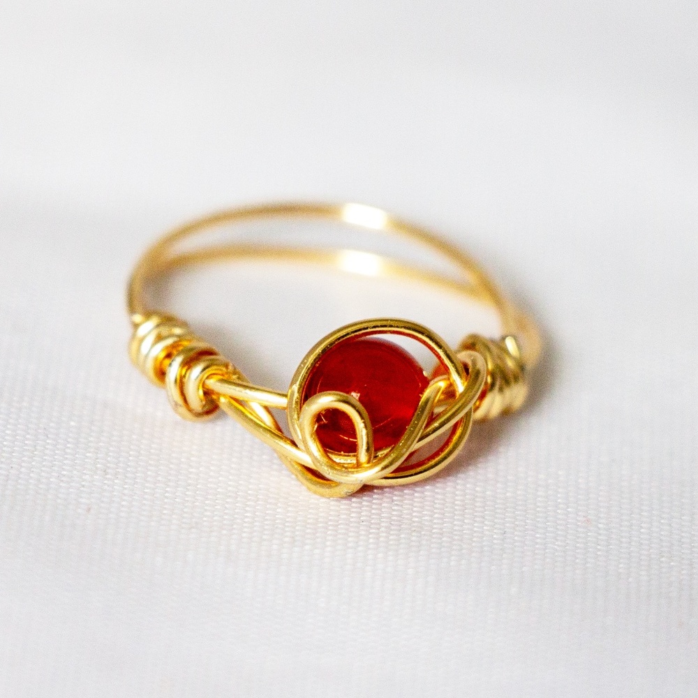 Carnelian Gold Ring